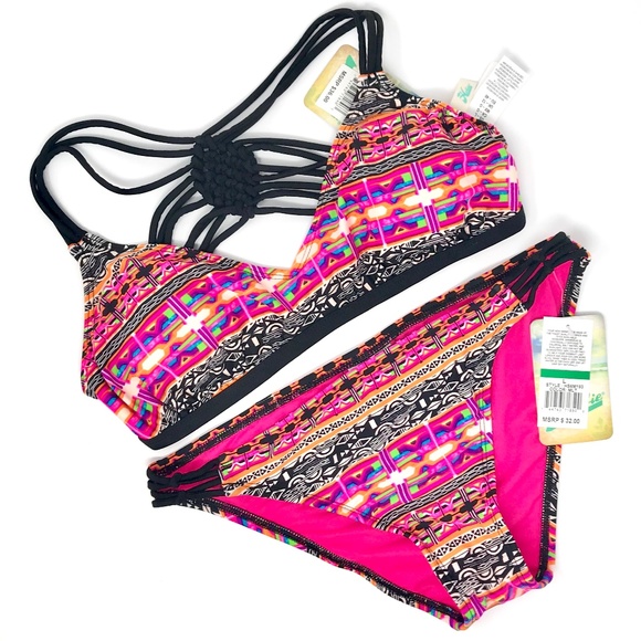 HOBIE What's Knot Bikini Set Sz L NWT - Picture 3 of 8